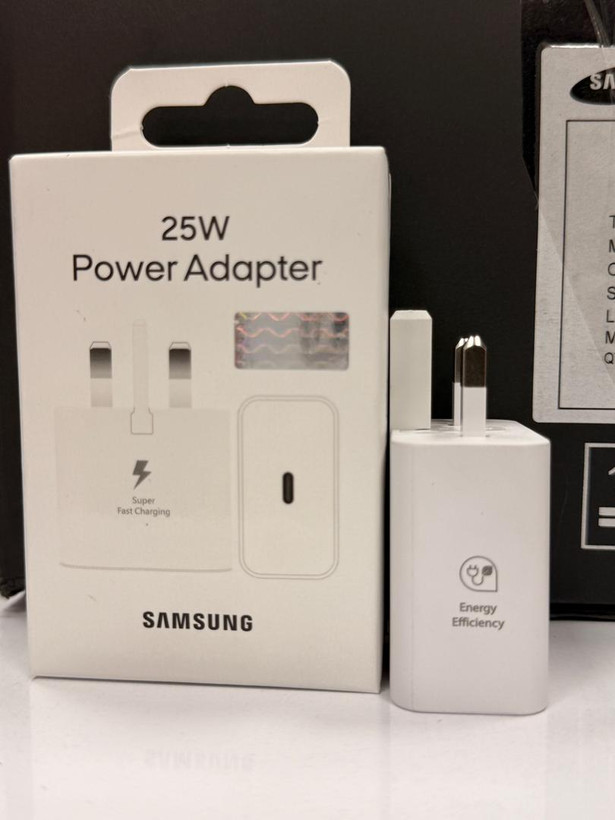 شارژر کامل سامسونگ ۲۵ وات 25W / آداپتور / کلگی ، کابل دو سر تایپ سی ، تبدیل سه به دو هادرون / بیسوس